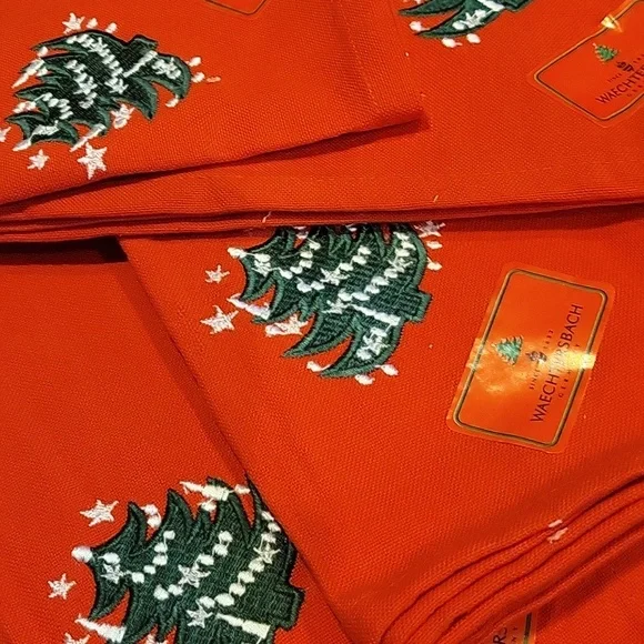 Waechtersbach Napkins/ Linen/Set>4/New W Tags/ Tree Embroidery - Picture 3 of 4